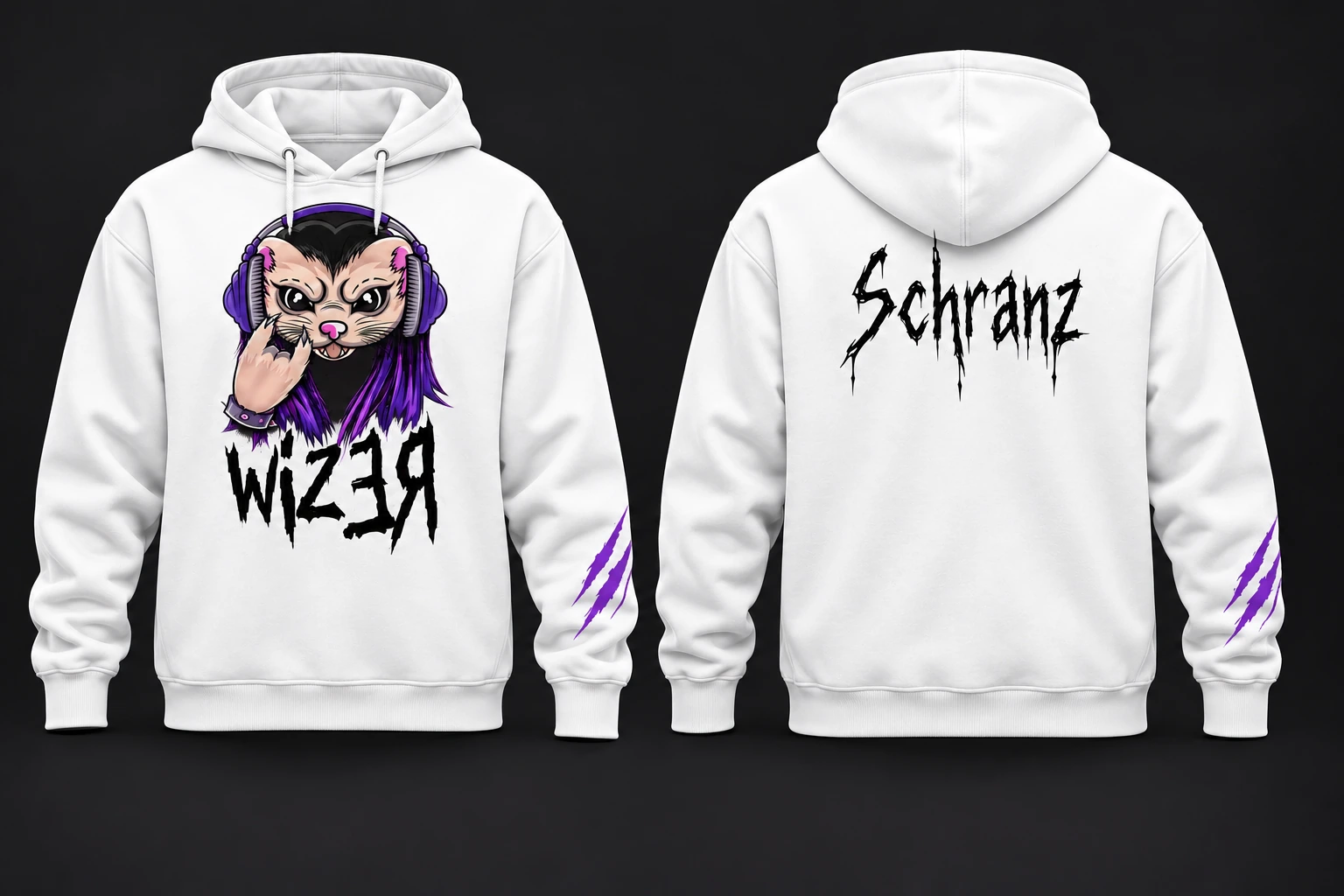 Hoodie Frontline · Blanco