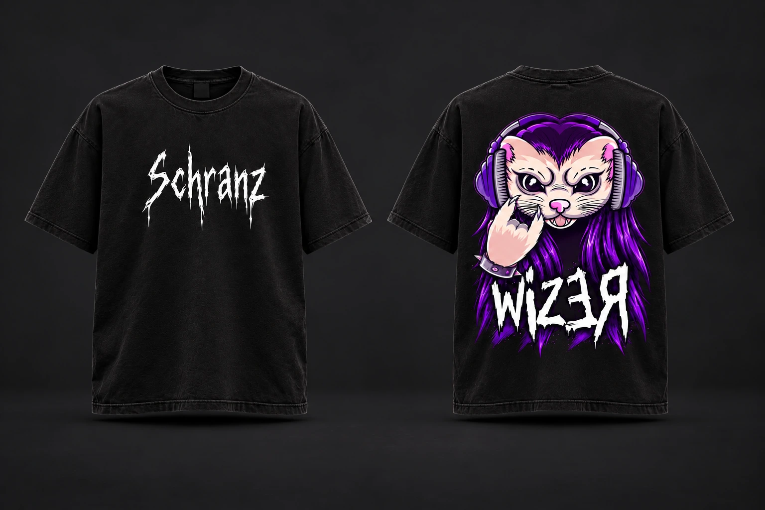 Camiseta Washed · Negro